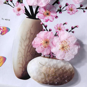 【KAUF 2 UND BEKOMME 1 GRATIS DAZU】Klare bunte Wandaufkleber der Blumen 3D